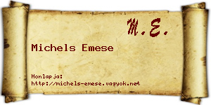Michels Emese névjegykártya